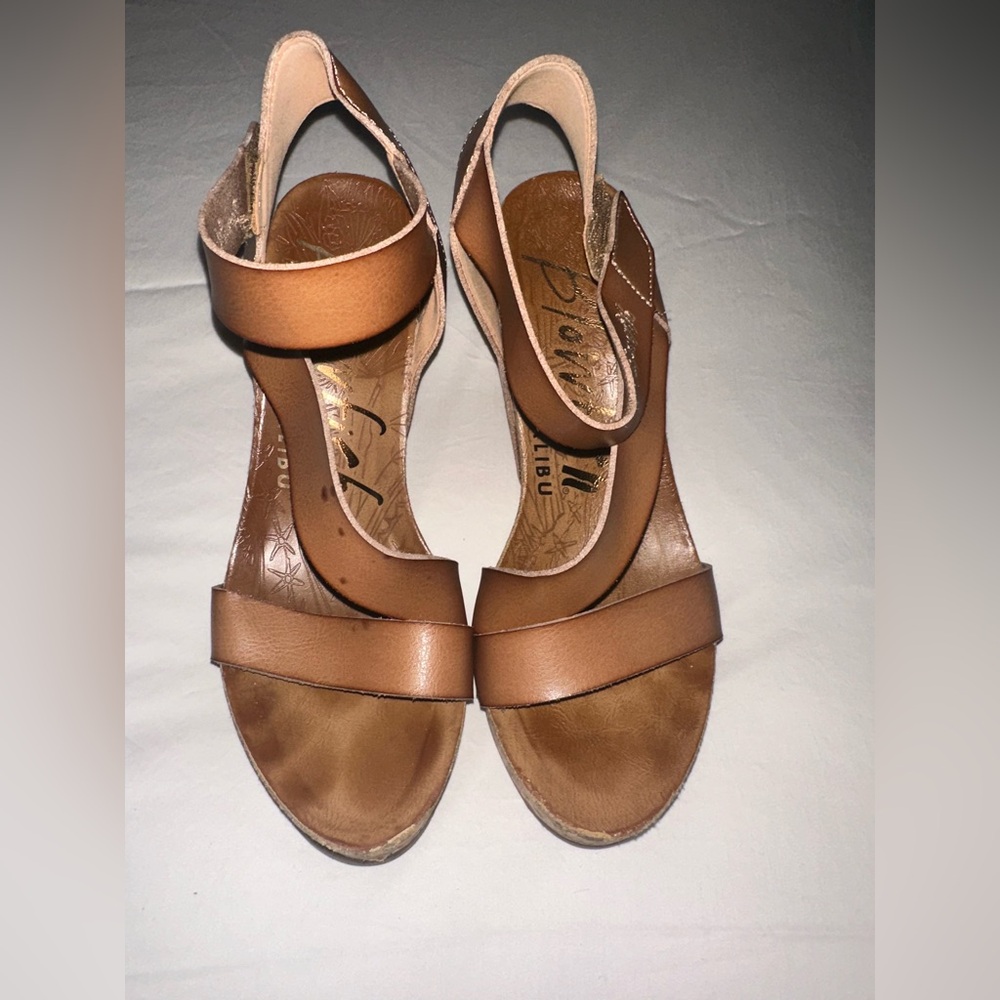 Blowfish Tan Wedge Sandals for Women